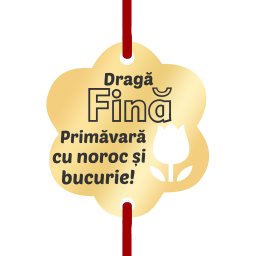 Martisor Bratara Inox Placat Aur 18K Floare Lalea Draga Fina