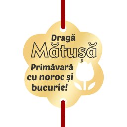 Martisor Bratara Inox Placat Aur 18K Floare Lalea Draga Matusa