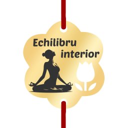 Martisor Bratara Inox Placat Aur 18K Floare Lalea Meditatie
