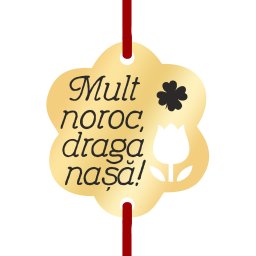 Martisor Bratara Inox Placat Aur 18K Floare Lalea Urare Nasa