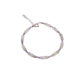 Bratara Ametist sfere fatetate 2mm, Topaz discuri 4mm si elemente de argint 925