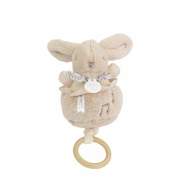 Iepuras muzical doudou , bej, 20 cm