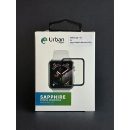 Folie Protectie Ceas Urban Gadgets Sapphire 3D Full pentru Apple Watch 46mm(2024) Negru