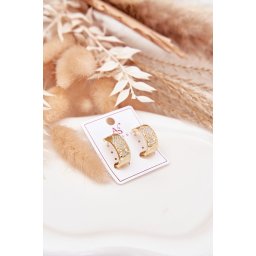 Cercei de damă din oțel chirurgical cu zirconii