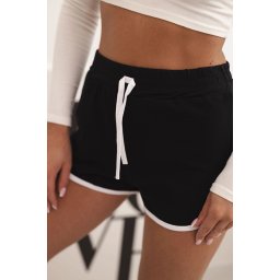 Pantaloni scurți din bumbac pentru femei cu talie elastică