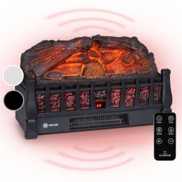 Klarstein Kamini FXL 2G Șemineu electric Inserție șemineu 1800 W iluzie de flacără 3D LED (FP16-Kamini FXL 2G B)