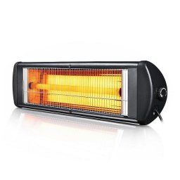 Radiator cu quartz pentru baie Crown EXO-20, 2000 W, Montare pe perete, Rezistent la apa, Negru