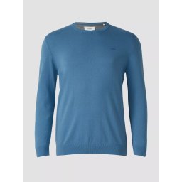 s.Oliver Big Sizes Pulover barbati big sizes, cu decolteu la baza gatului, Albastru (SELECTATI MARIMEA: 4XL)