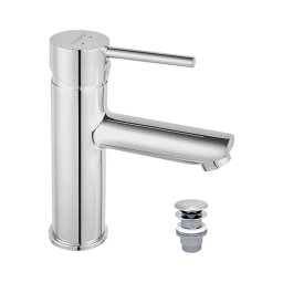 FERRO - Baterie pentru lavoar + ventil click-clack FIESTA crom lucios