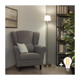 Brilagi - Lampadar LED CERIA, 1xE27/40W/230V, Ø 20,5 cm, alb/crom mat