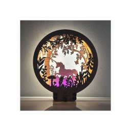 Li-Go 23568/DUB2 - Veioză de masă decorativă LED reglabilă LED/12W/230V 20x22 cm stejar