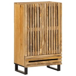 Dulap înalt, 60x34x100 cm, lemn masiv de mango brut GartenMobel Dekor