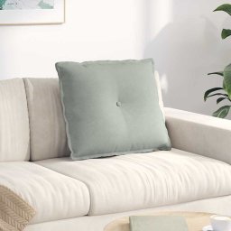 Perna pentru spate Gri deschis 60 x 50 cm Tesatura din corduroy GartenMobel Dekor