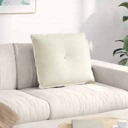 Perna pentru spate Crem 60 x 50 cm Tesatura din corduroy GartenMobel Dekor