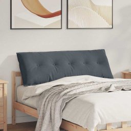 Perna pentru spate Gri închis 140 x 50 cm Tesatura din corduroy GartenMobel Dekor