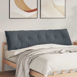 Perna pentru spate Gri închis 180 x 50 cm Tesatura din corduroy GartenMobel Dekor