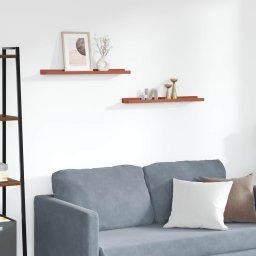 Raft de perete cu raft 2 pcs Rosu 60 x 9 x 3 cm Lemn compozit GartenMobel Dekor