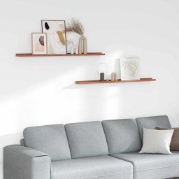 Raft de perete cu raft 2 pcs Rosu 115 x 9 x 3 cm Lemn compozit GartenMobel Dekor