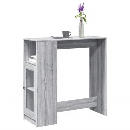 Masa bar cu rafturi, gri sonoma, 101x40x103,5 cm lemn prelucrat GartenMobel Dekor