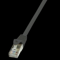 LOGILINK - Cablu Patchcord CAT5e F/UTP 0,25m negru