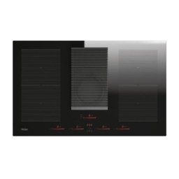 Plita Incorporabila HAIH8IFMCE Inductie, 4 zone de gatit, Zona Double Bridge, Control tactil, Indicator de caldura reziduala, Timmer, Booster, Incalzire automata, Hota recirculare, Clasa A, 80 cm, Negru