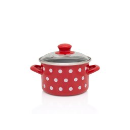 Oala 1.5l cu capac din sticla Tufne Metalacemail/14cm/1.5l