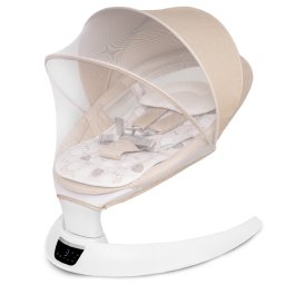 Leagan electric pentru bebelusi cu spatar reglabil si senzor de miscare AppeKids Evoque - Bubble Beige
