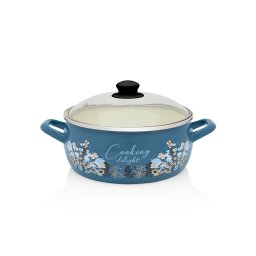Cratita 5l cu capac sticla Cooking Delight Metalac email/24cm/5l