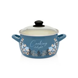 Oala 4.2l cu capac sticla Cooking Delight Metalac email/20cm/4.2l