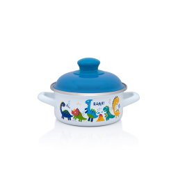 Cratita1l cu capac Dino Metalac email/14cm/1l