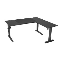 Birou gaming Genesis Holm Modular 160, material metal MDF, reglabil pe inaltime 70 - 90 cm, iluminare RGB, management cabluri, negru