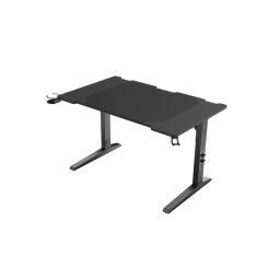 Birou gaming Genesis Holm Modular 120, material metal MDF, reglabil pe inaltime 70 - 90 cm, iluminare RGB, management cabluri, negru