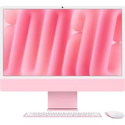 Sistem All-In-One Apple iMac 2024, 24", Retina 4.5K, Apple M4, 10-core CPU, 10-core GPU, RAM 16GB, SSD 1TB, Tastatura INT, Mac OS Sequoia, Pink