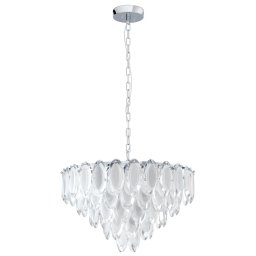 Candelabru living Carvario 39722, 10xE14, sticlă, metal crom