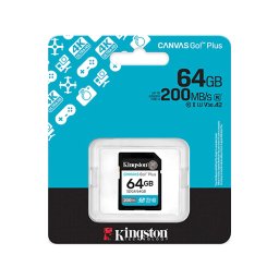 Card memorie SDXC Canvas Go Plus SDG4 64GB Class 10 UHS-I U3 V30 A2