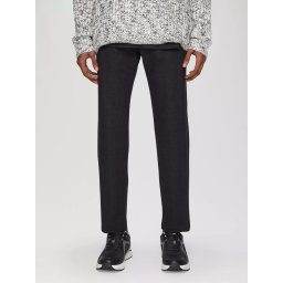 Q/S by s.Oliver Pantaloni chino barbati, casual, cu talie medie si croiala Slim fit, Negru (SELECTATI MARIMEA: L)