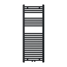 Novaservis - Radiator de baie tip scară 490W/230V 120x45 cm negru drept