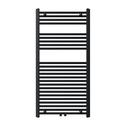 Novaservis - Radiator de baie tip scară, 120 x 60 cm, 644 W / 230 V, drept, negru