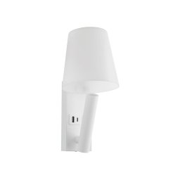 Lampă de perete LED cu port USB LED/2W/230V 3000K albă
