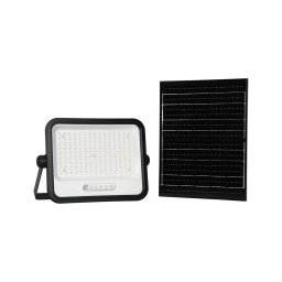 Proiector solar LED dimabil LED/300W/3,2V IP65 15000 mAh negru + telecomandă