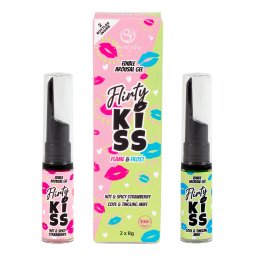 Secret Play Flirty Kiss Flame & Frosty Edible Arousal Gel Strawberry & Mint 2 x 8g