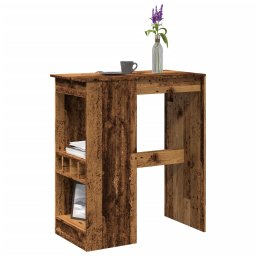 Masa bar cu rafturi lemn vechi 90x47,5x103,5 cm lemn prelucrat GartenMobel Dekor