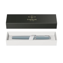 Roller Parker IM Royal Premium albastru deschis cu accesorii cromate