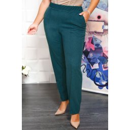 Pantalon Elegant Cu Talie Inalta turcuaz