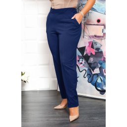 Pantalon Elegant Cu Talie Inalta Navi