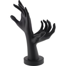 Suport bijuterii cu doua maini, negru - 22cm