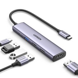 Adaptor multifunctional Ugreen CM478 - gri