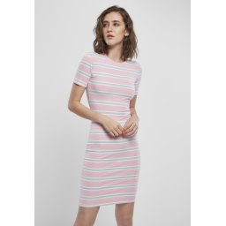 Women's Stretch Stripe Dress Pink/Ocean Blue