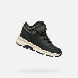 Black boys' ankle boots Geox Flexyper Plus - Boys