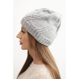 Kesi Women's winter hat with wool in a loose fit K442 gray